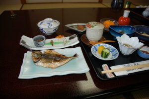 Charly Iten enjoys a Japanese breakfast